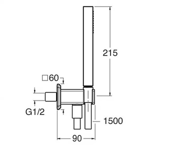 ITALY CRIIT622 - Wall-mounted handshower with hose by CRISTINA Rubinetterie - view 3